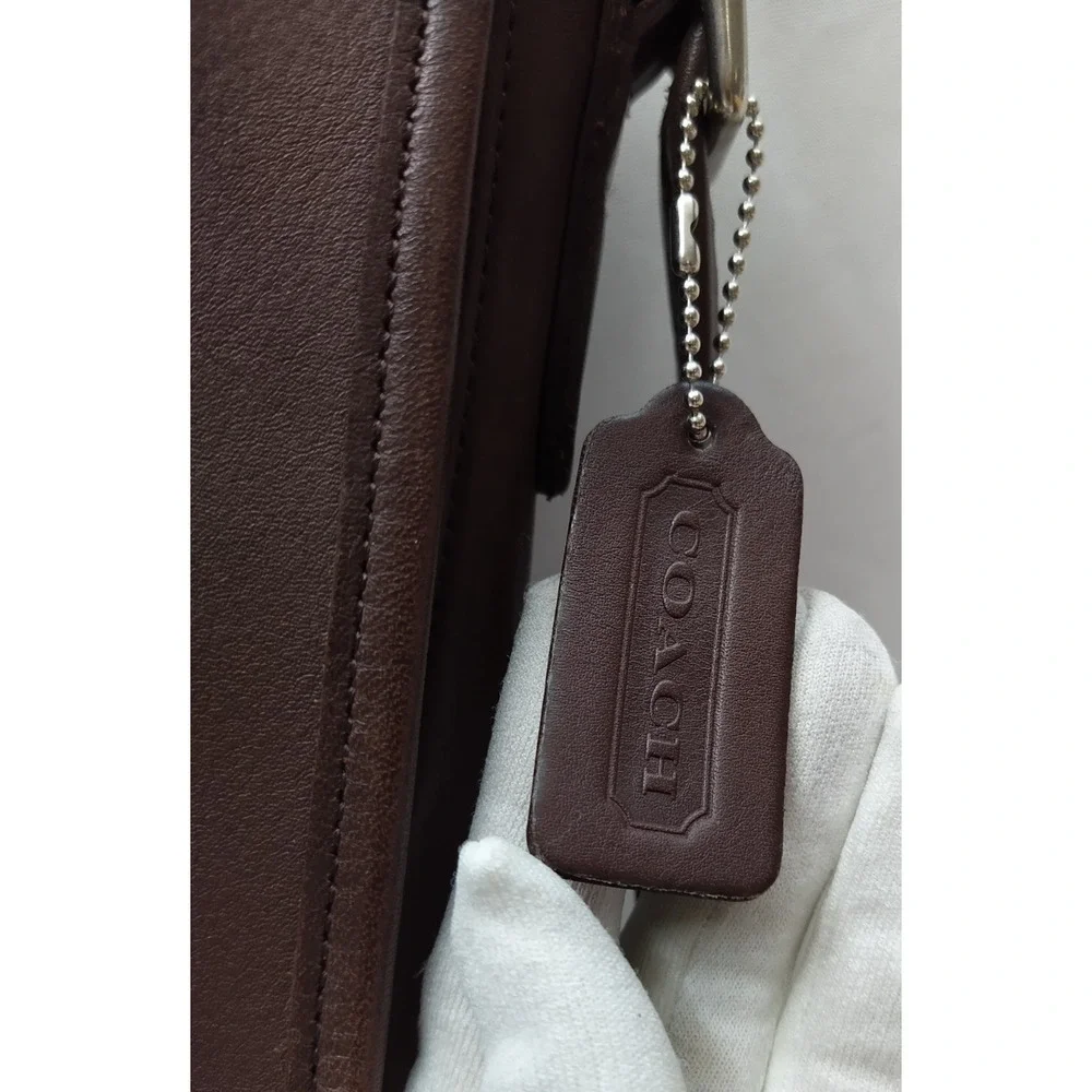 Coach Brown Leather Flap Closure Messenger Crossbody Bag - Vintage Made in USA